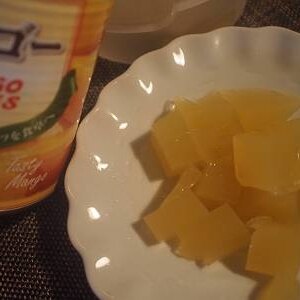 フルーティ❤黄桃とマンゴーの寒天❤